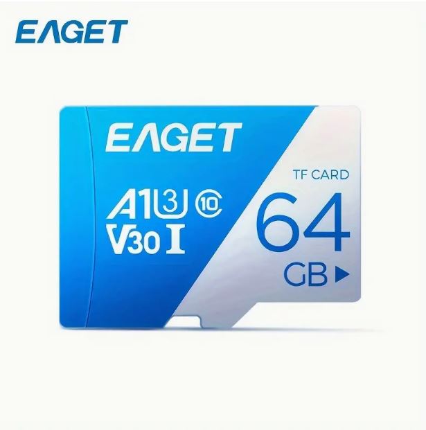 EAGET 64GB Memory Card, Blue & White Micro SDXC SD Card