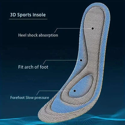 1 Pair Ultra-Comfort 5D Memory Foam Orthopedic Insoles for Men and Women