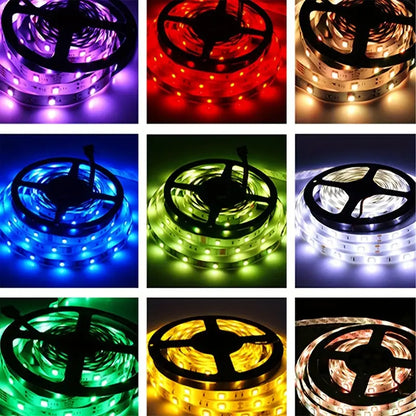 3meter 5V Vibrant RGB3535 LED Strip Light with USB Plug & Easy-Control Three-Key Remote