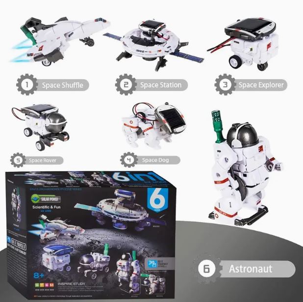 6-in-1 STEM Solar Robot Kit for Kids