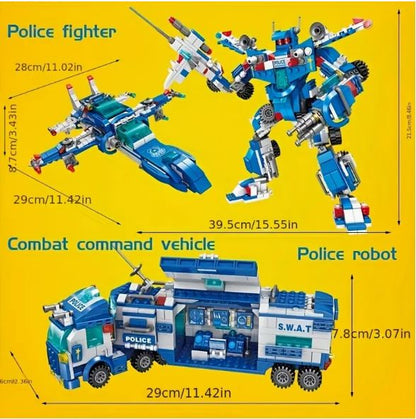 700pcs City Patrol Police Building Blocks Kit