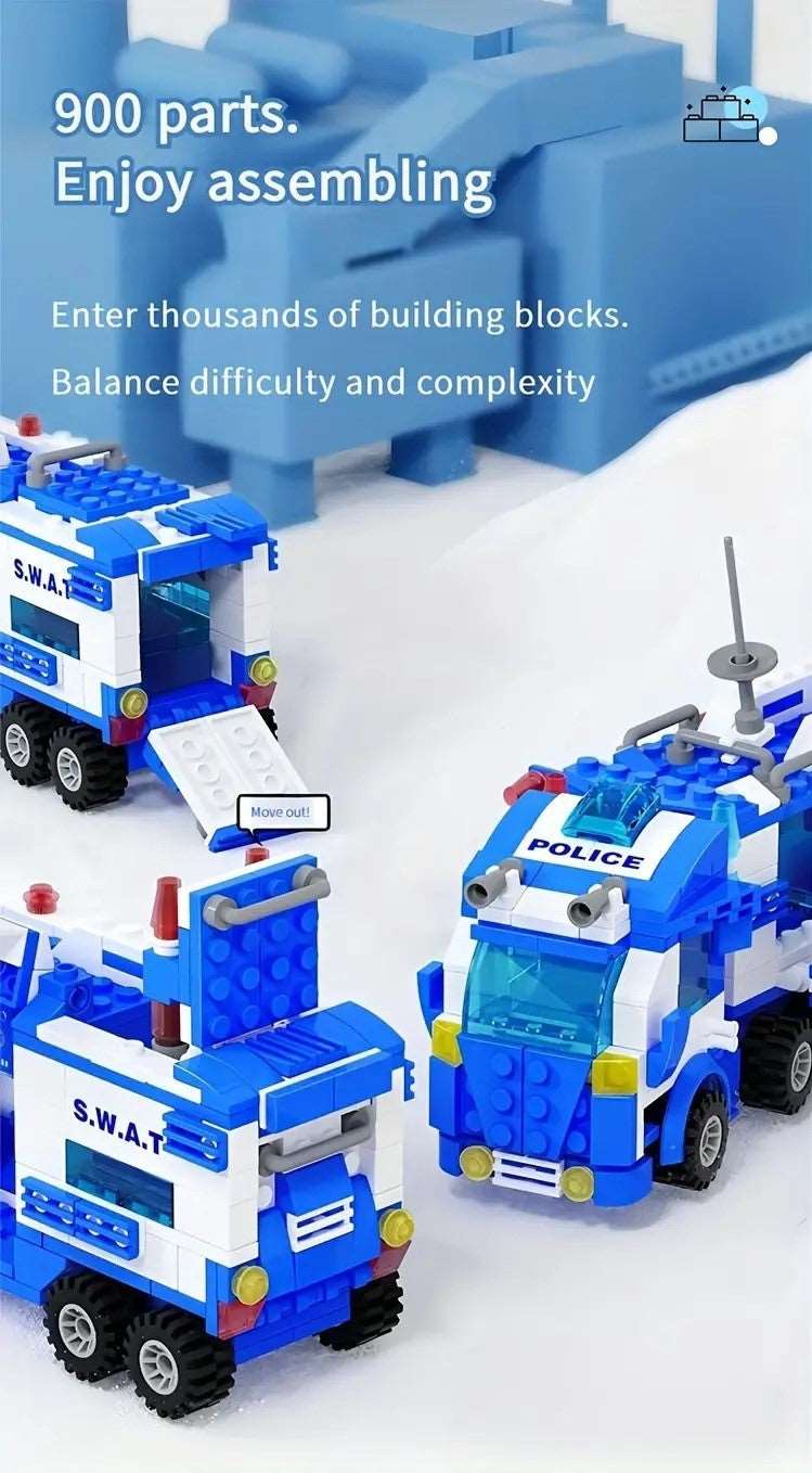 700pcs City Patrol Police Building Blocks Kit