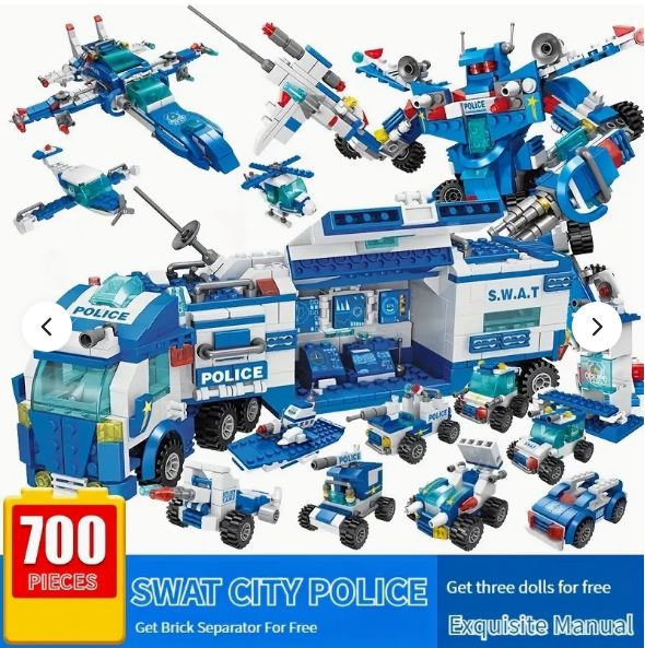 700pcs City Patrol Police Building Blocks Kit