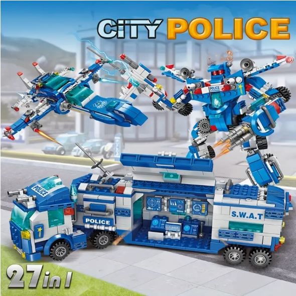 700pcs City Patrol Police Building Blocks Kit