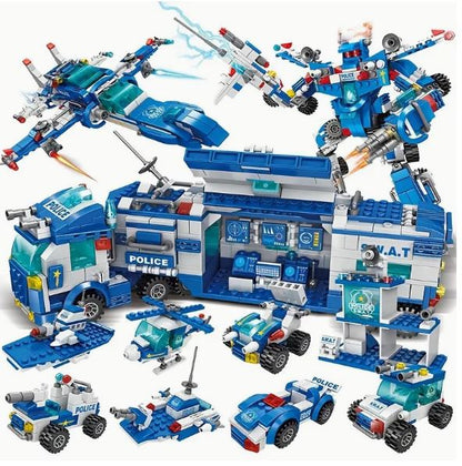 700pcs City Patrol Police Building Blocks Kit