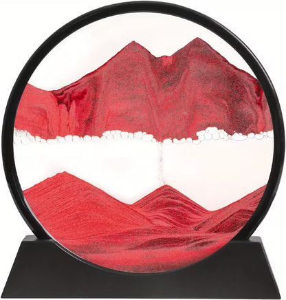 360-Degree Rotation 3D Flowing Sand Painting - Glass Art Decoration