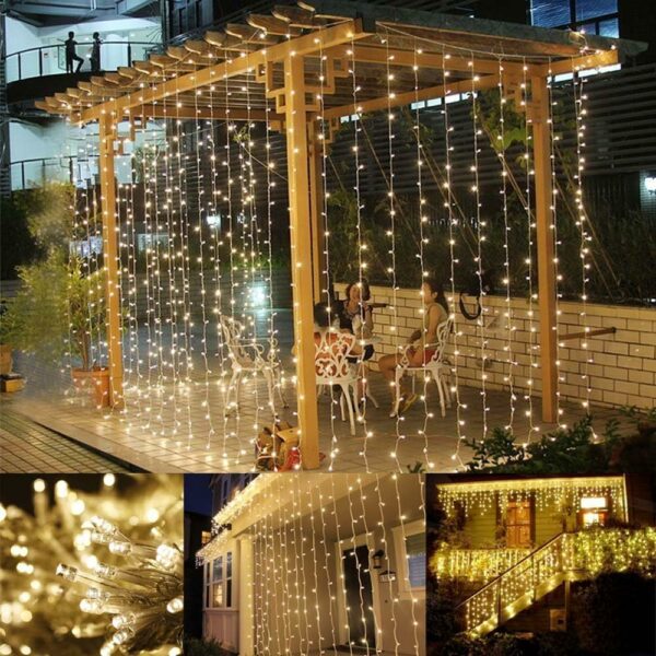 SE ZYF-D76 10M Warm White LED Fairy String Light Inter-Connecting Clear Cable