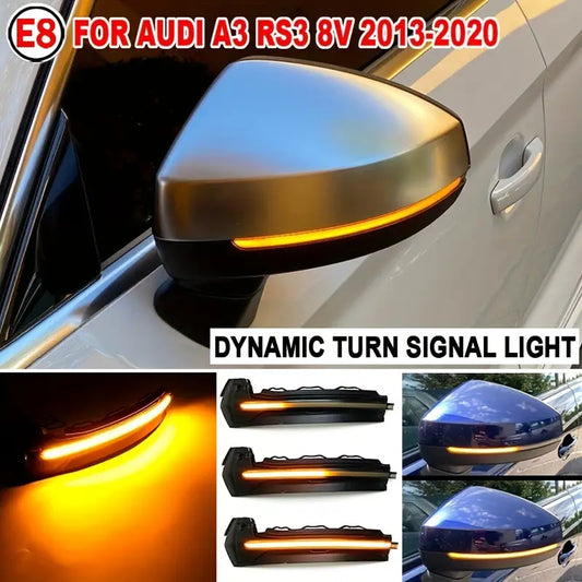 2pcs Dynamic LED Turn Signal Lights for Audi A3/S3/8V/RS3 (2014-2020)