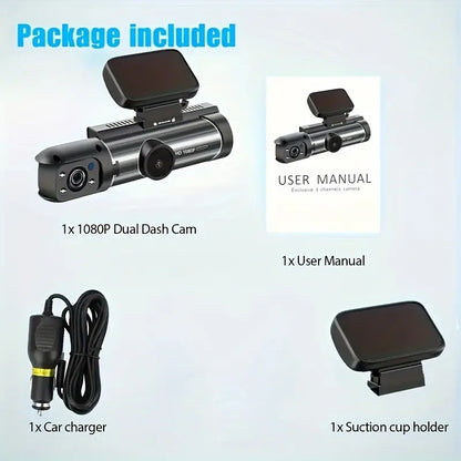 1080P HD Dash Camera Front And Inside With 32G SD Card