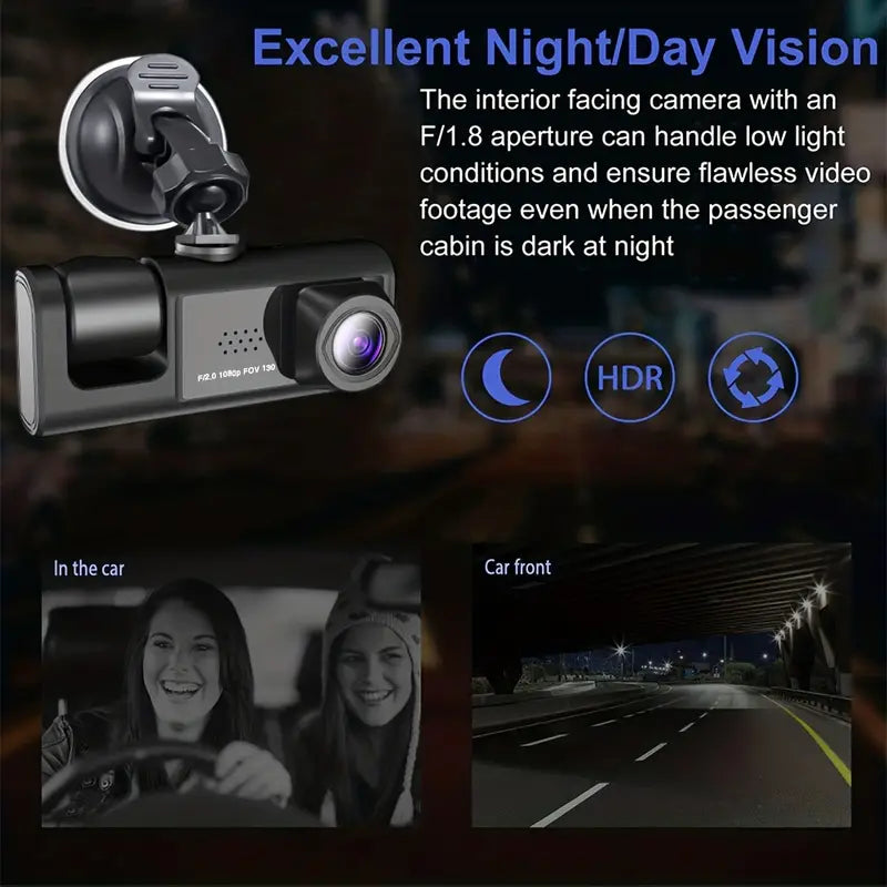 Baideluo HD 1080P Dual Camera Car Camera With IR Night Vision