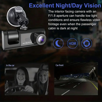 Baideluo HD 1080P Dual Camera Car Camera With IR Night Vision