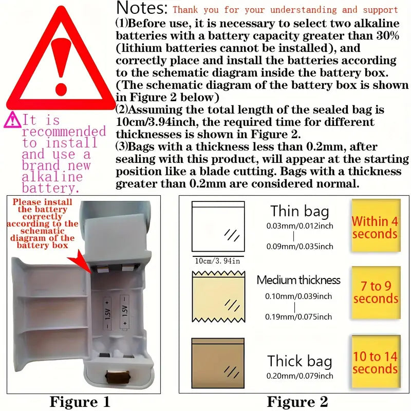 Compact Easy-Seal Snack Sealer - Portable Mini Plastic Bag Vacuum Sealer