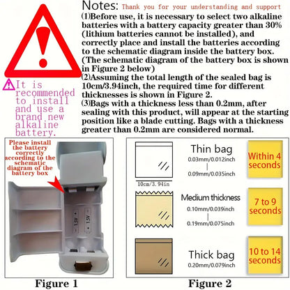 Compact Easy-Seal Snack Sealer - Portable Mini Plastic Bag Vacuum Sealer