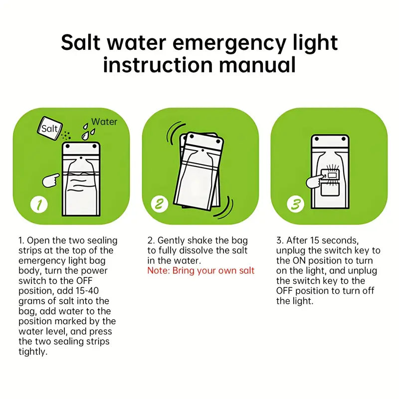 Water-Activated Portable LED Camping Light