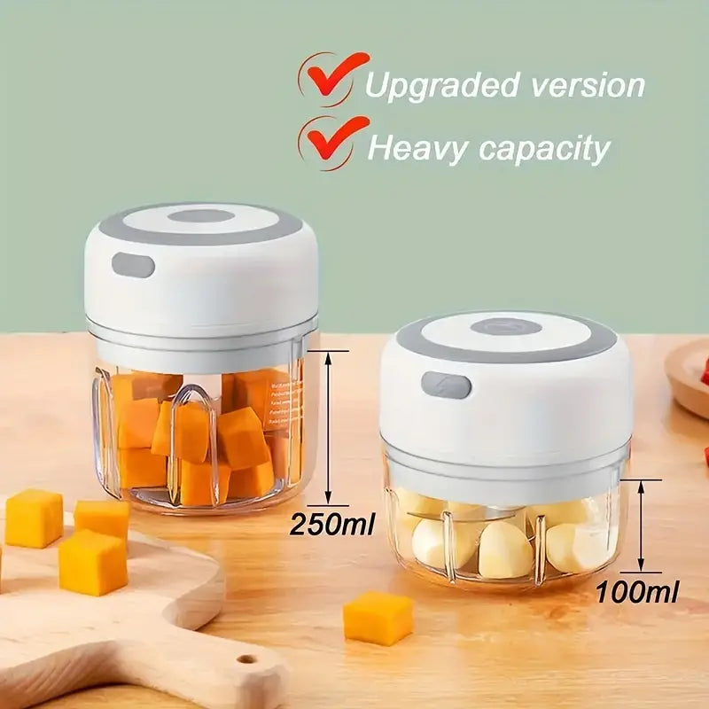 250ml Versatile USB Electric Mini Chopper for Garlic & Veggies