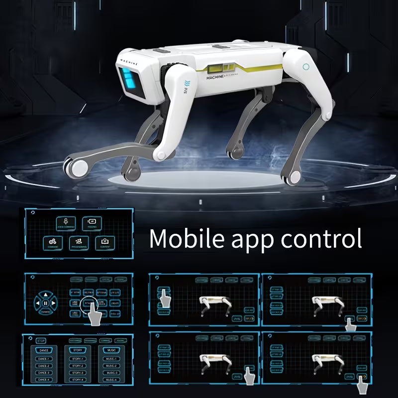 2.4G Remote Control Dog Robot With/Without Water Cannon Launcher, AI Voice Control & App Connectivity