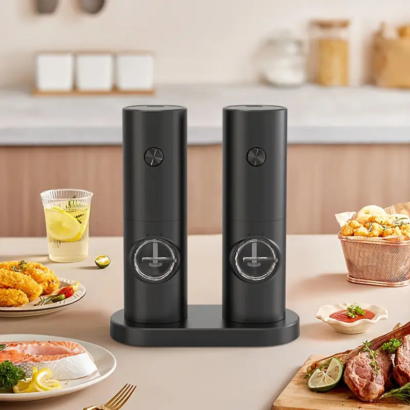 2pcs Electric Pepper Grinder or Salt Mill Set