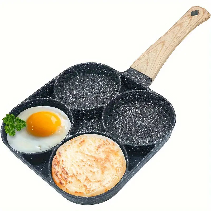 1pc Versatile 4-Hole Non-Stick Frying Pan