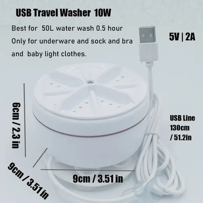 Compact Portable Mini Washing Machine with Turbo Cleaning