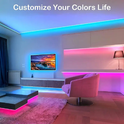 3meter 5V Vibrant RGB3535 LED Strip Light with USB Plug & Easy-Control Three-Key Remote