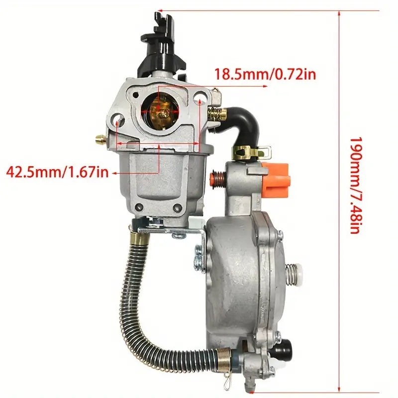 Dual-Fuel Carburetor Gas Conversion Kit for GX160/GX200 Engines 2-3KW