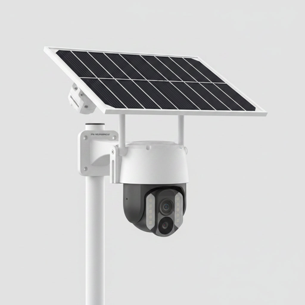 Aerbes AB-JK69-W WiFi 3MP Dual-Light Solar Camera, PIR, 2-Way Audio, 8000mAh Battery V380 Pro