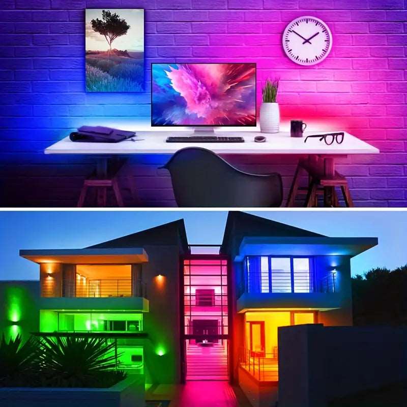 10meter 5V Vibrant RGB3535 LED Strip Light with USB Plug & Easy-Control Three-Key Remote