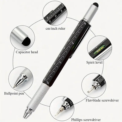 Hexagonal 7-in-1 Multifunction Stylus Pen