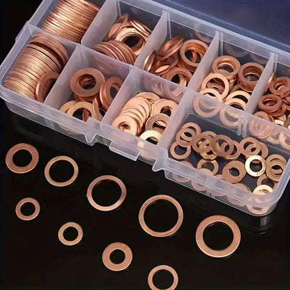 100pcs Copper Washer Gasket Set