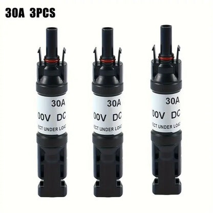 3pcs 30A Solar Panel Diode Connector Photovoltaic MC4 Connector