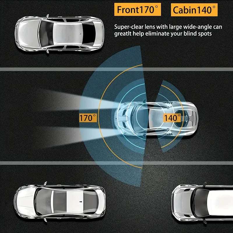 1080P HD Dash Camera Front And Inside With 32G SD Card