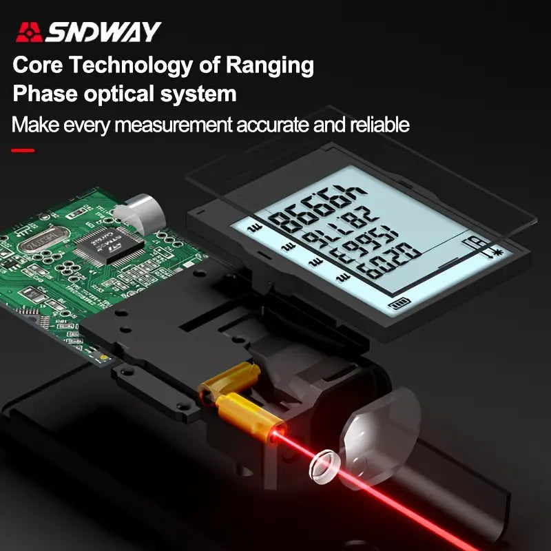 Digital Laser Distance Meter, Sndway Trena Laser Tape Range Finder