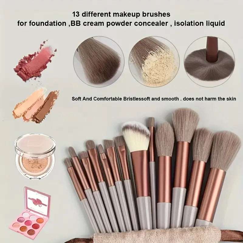 13-Pc Luxurious Soft Makeup Brush Set