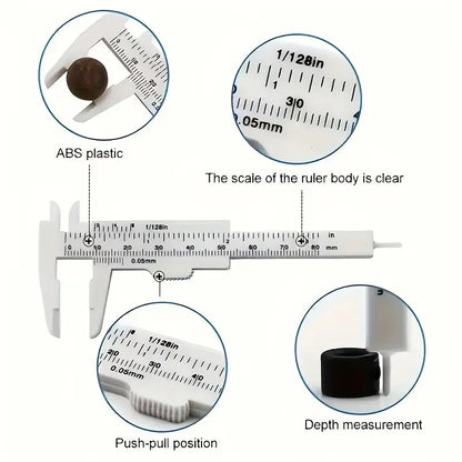 Mini Compact Plastic Vernier Caliper