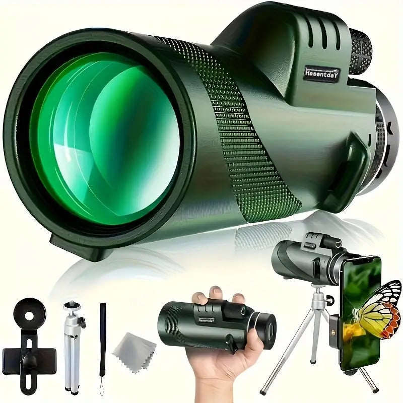 10x50mm High-Definition Monocular Telescope, Portable Handheld Binoculars with FMC Lens
