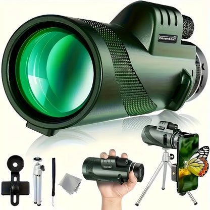 10x50mm High-Definition Monocular Telescope, Portable Handheld Binoculars with FMC Lens