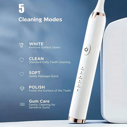 6-Brush-Head Electric Toothbrush for Adults