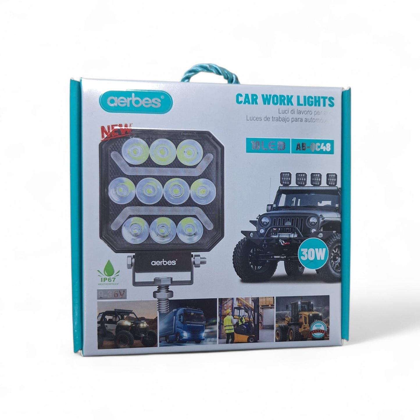 Aerbes AB-QC48 Large Field of View 10LED 30W Car Modification Spotlight - Little Tokyo SA
