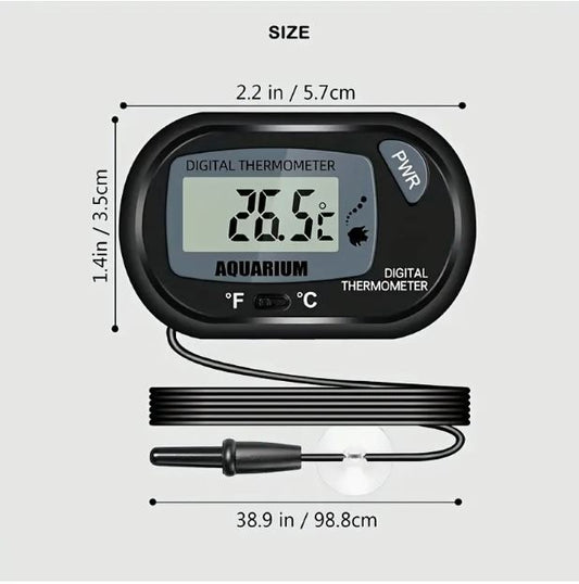 GOXAWEE Compact LCD Digital Aquarium Thermometer