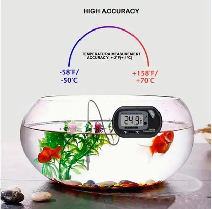 GOXAWEE Compact LCD Digital Aquarium Thermometer