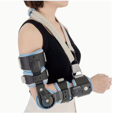 Adjustable Hinged ROM Elbow Brace - Post-Surgery Arm Stabilizer