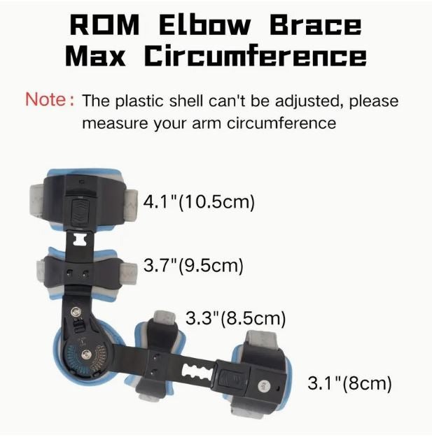 Adjustable Hinged ROM Elbow Brace - Post-Surgery Arm Stabilizer