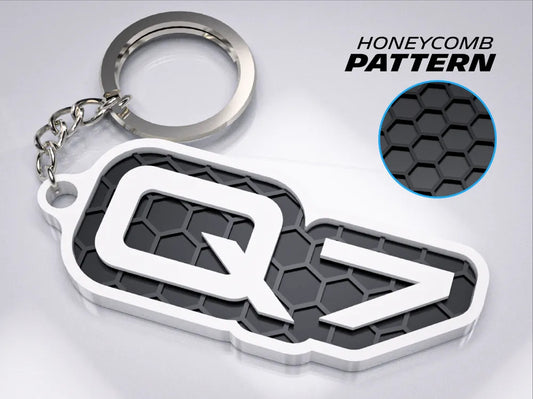 "AUDI Q7" 3D Printed Honeycomb Key Chain