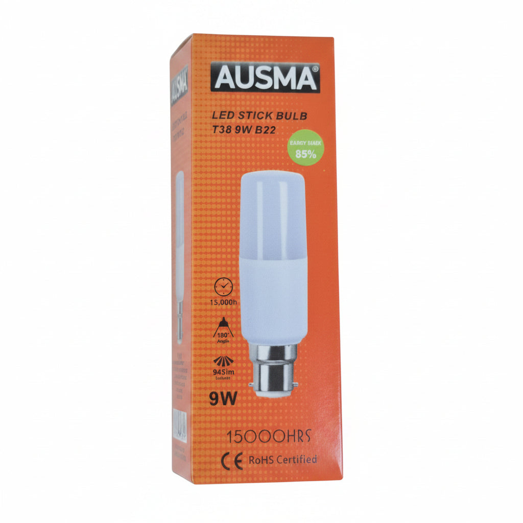 Ausma T38 9W B22 LED Stick Bulb