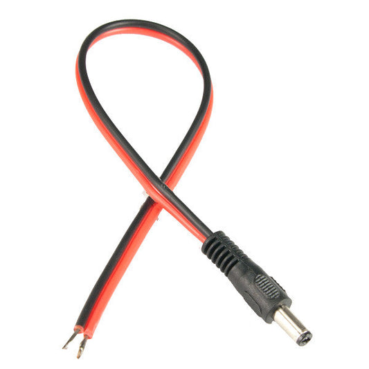 DC Male Power Connector with 20cm Cable