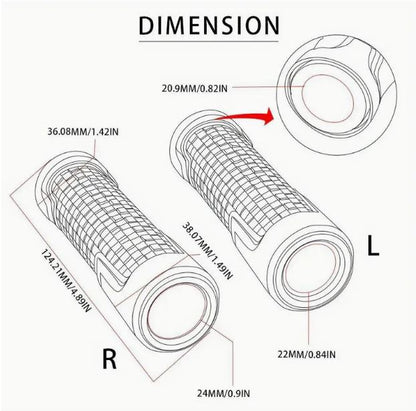 Premium CNC 22MM Motorcycle Handlebar Grips