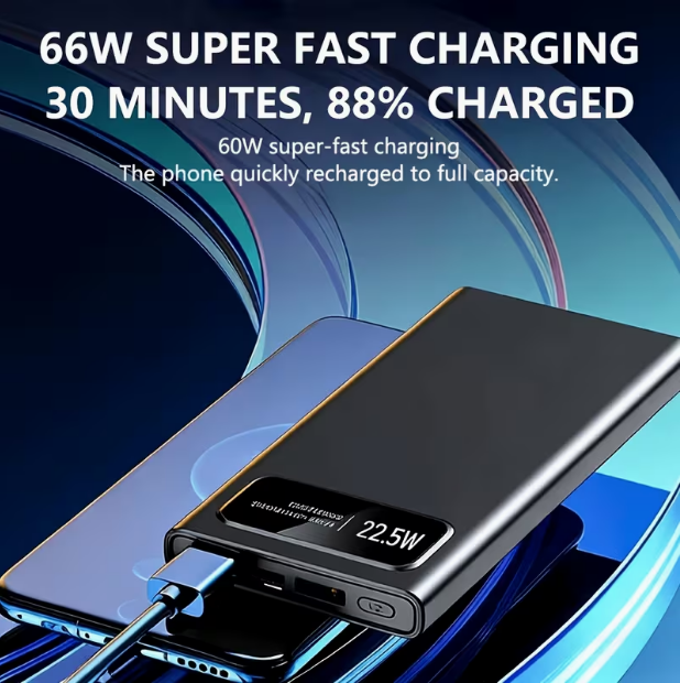 20 000mAh Portable Charger Power Bank with LCD Display & USB-C Fast Charging