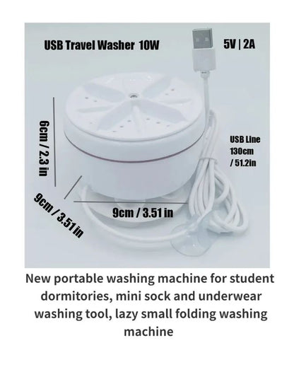 Compact Portable Mini Washing Machine with Turbo Cleaning