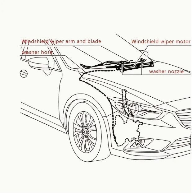 Universal Car Windshield Wiper Nozzle And Hose Kit