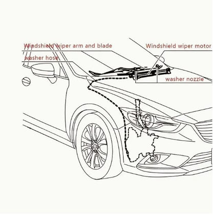 Universal Car Windshield Wiper Nozzle And Hose Kit